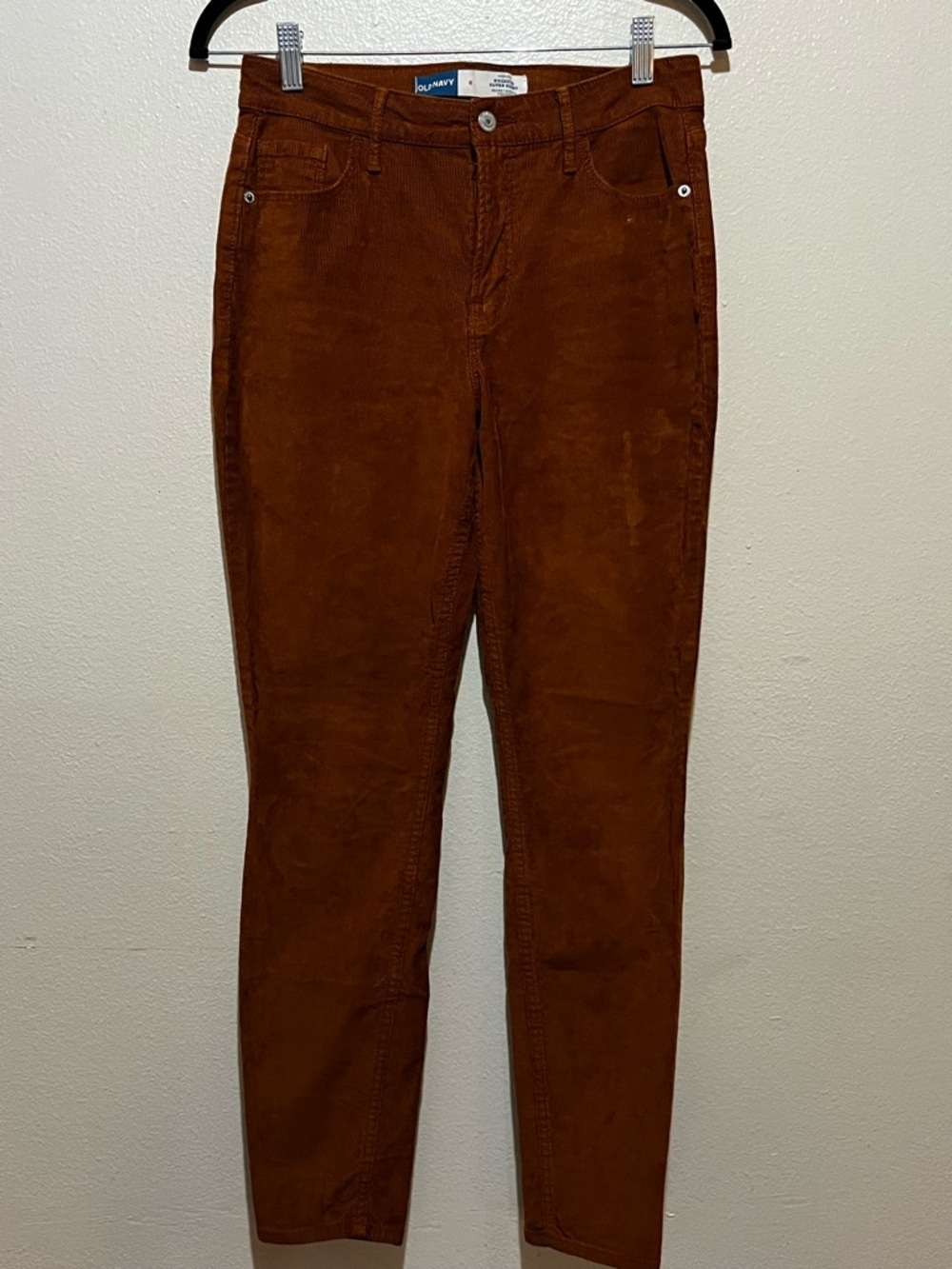 Old Navy Rockstar Super Skinny Corduroy Pants Size 6 High Rise Chestnut Brown